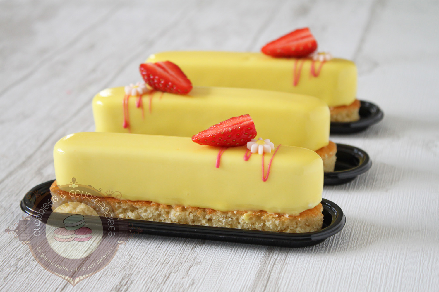Entremets fraise citron - Yellow de Christophe Felder - Surprises et Gourmandises