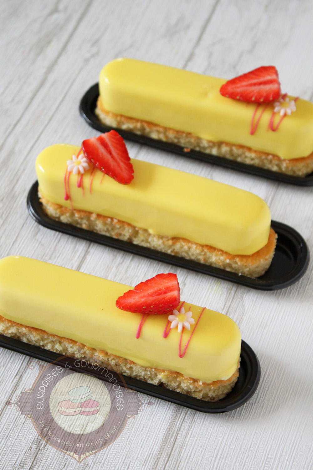 Entremets fraise citron - Yellow de Christophe Felder - Surprises et Gourmandises