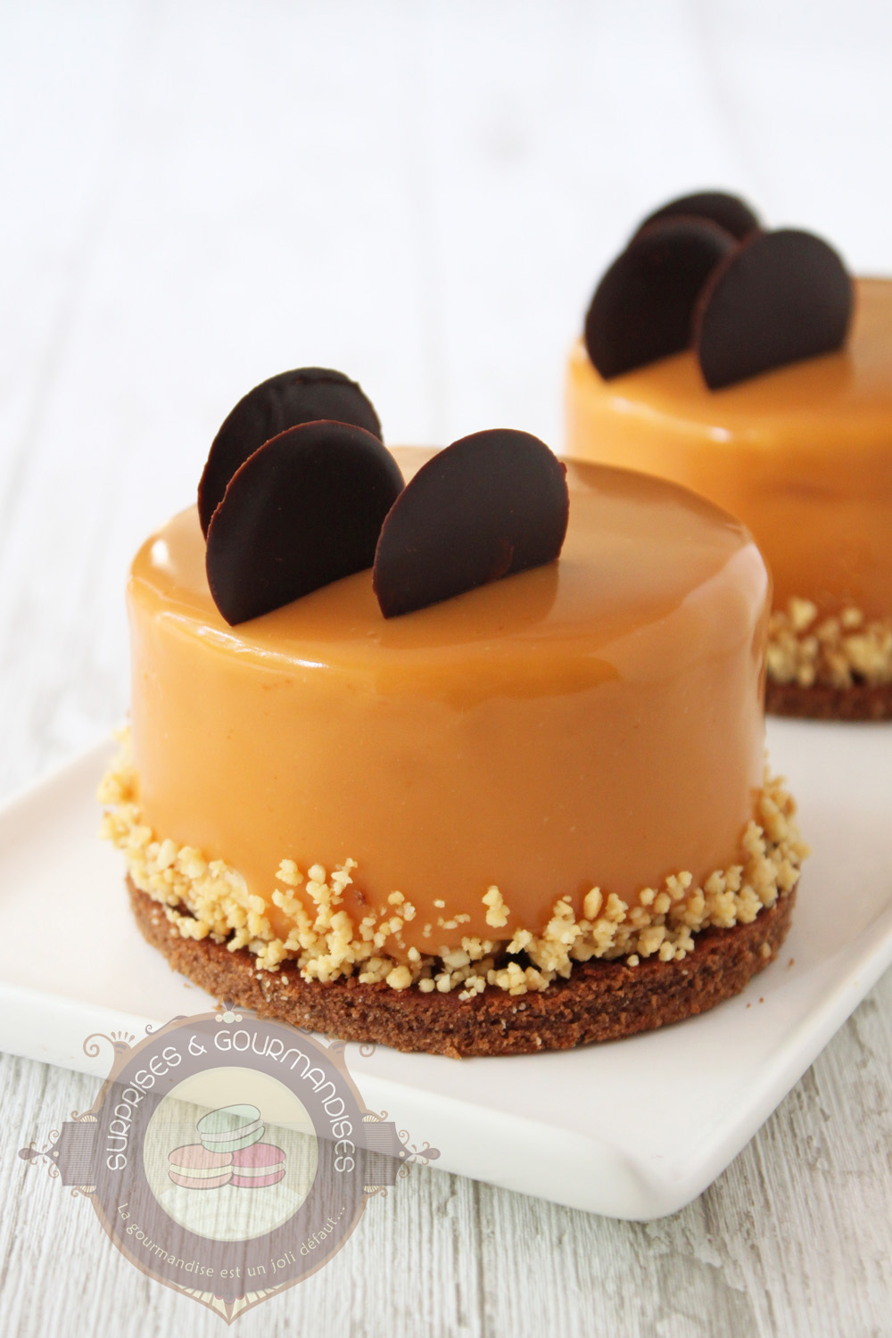 Petits entremets banane, chocolat et cacahuète - Surprises et Gourmandises