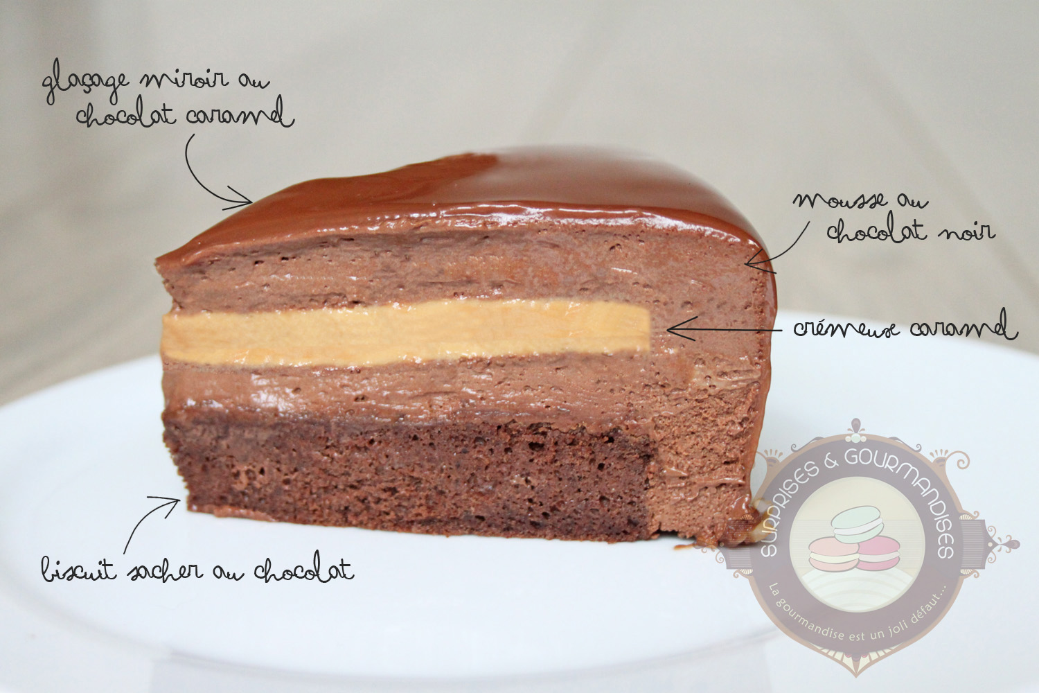 Entremets chocolat caramel - Surprises et Gourmandises