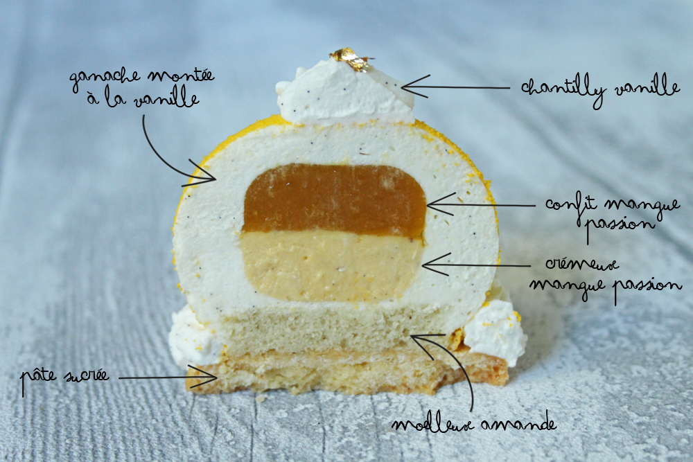 Entremets individuels exotiques - passionné'mangue - Surprises et Gourmandises