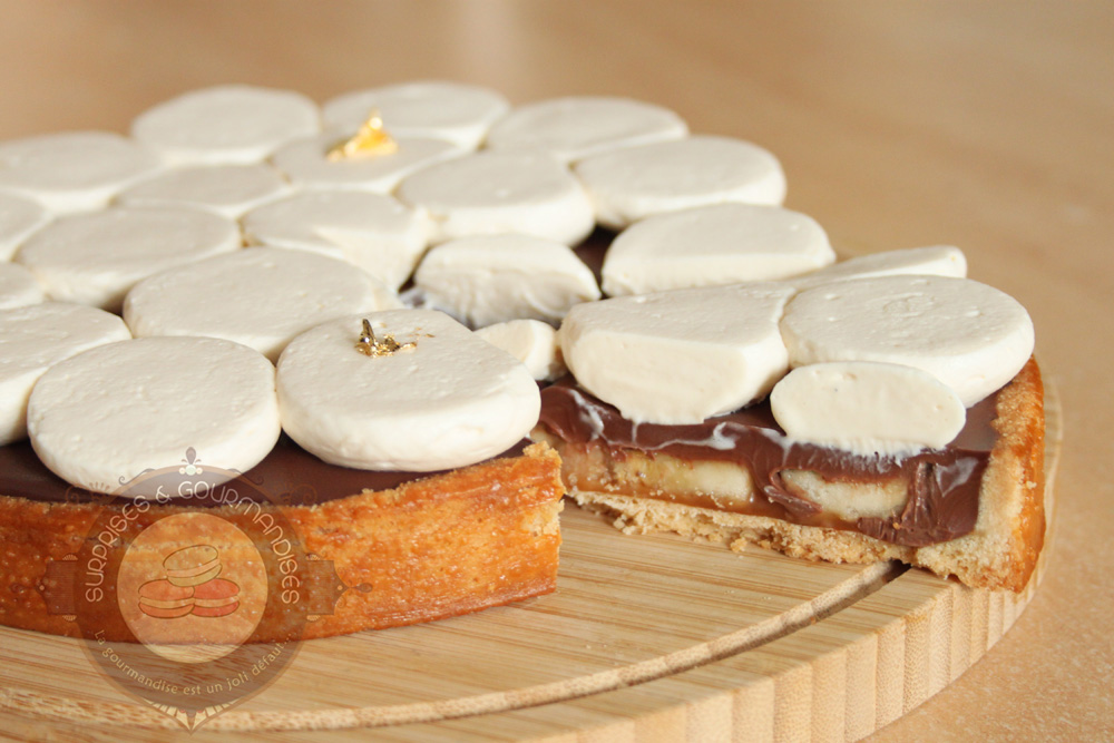 Tarte chocolat, banane et caramel - Surprises et Gourmandises