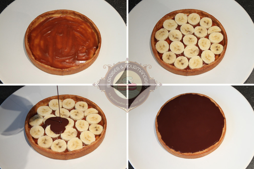 Tarte chocolat, banane et caramel - Surprises et Gourmandises