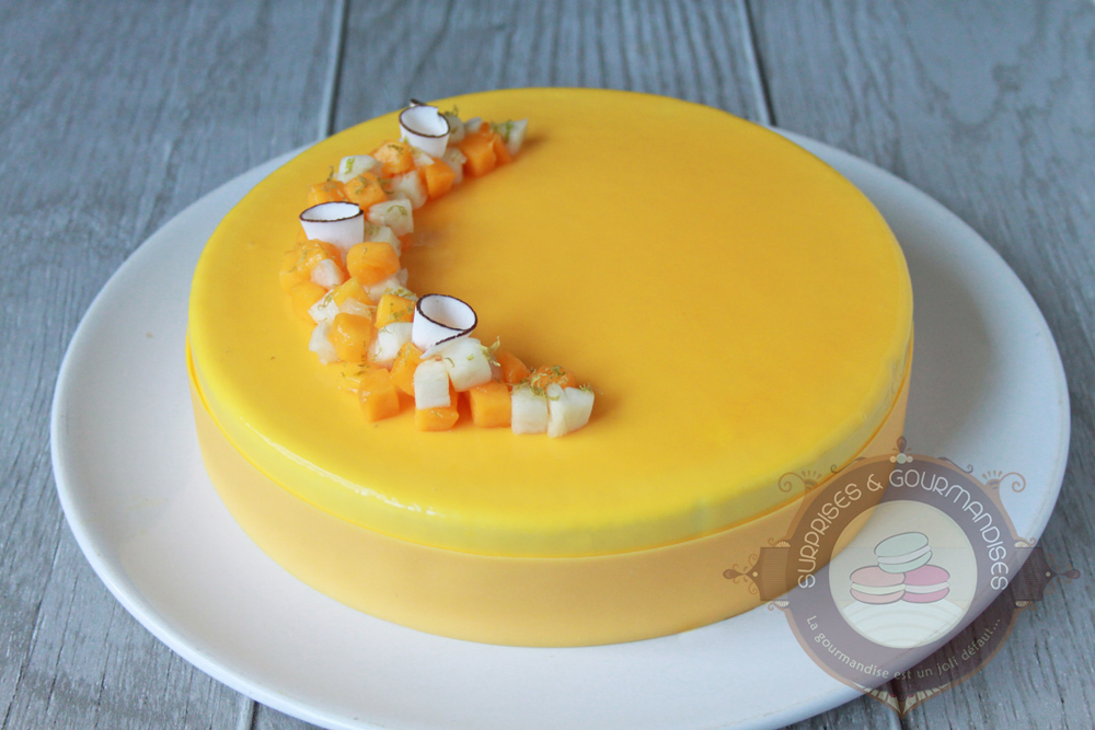 L'exotico'coco - entremets mangue, ananas et noix de coco - Surprises et Gourmandises