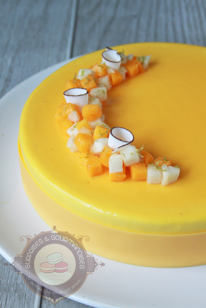 L'exotico'coco - entremets mangue, ananas et noix de coco - Surprises et Gourmandises