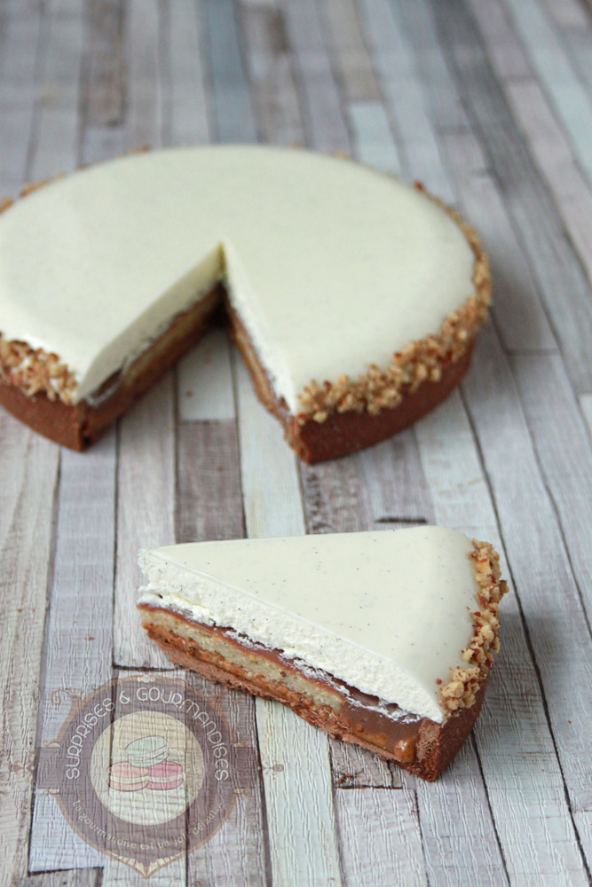 Tarte entremets noisette et vanille - Surprises et Gourmandises