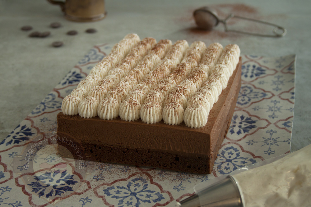 Entremets chocolat et fleur de sel, chantilly vanille tonka - Surprises et Gourmandises