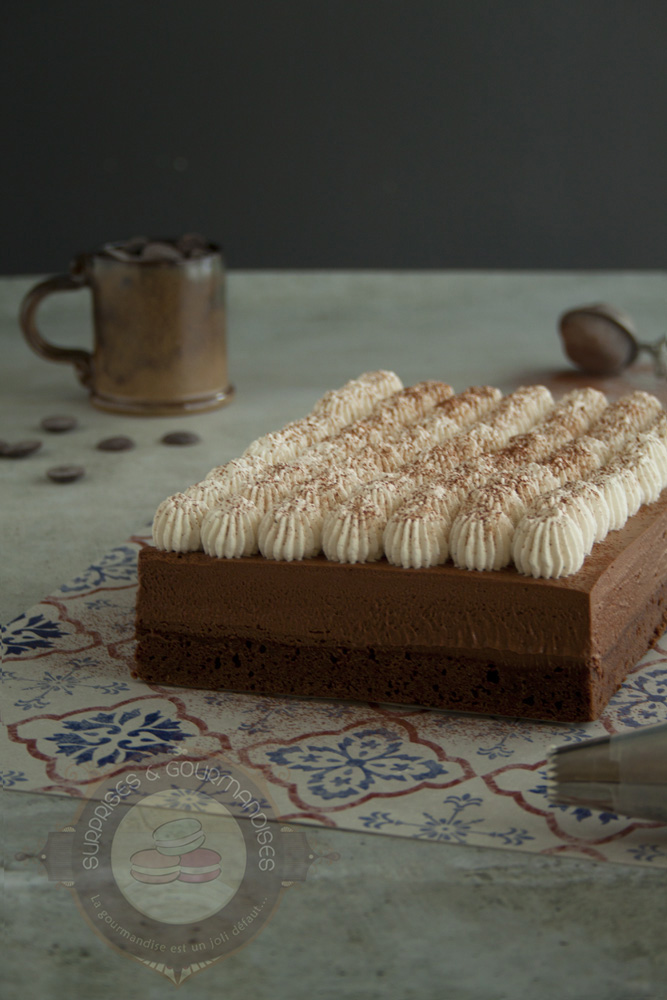 Entremets chocolat et fleur de sel, chantilly vanille tonka - Surprises et Gourmandises