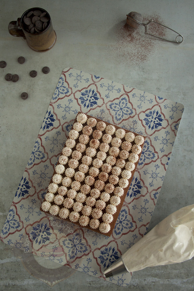 Entremets chocolat et fleur de sel, chantilly vanille tonka - Surprises et Gourmandises
