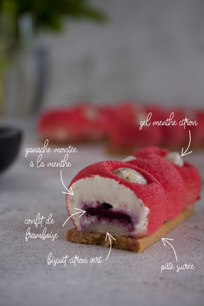 Entremets menthe, framboise et citron vert - Surprises et Gourmandises