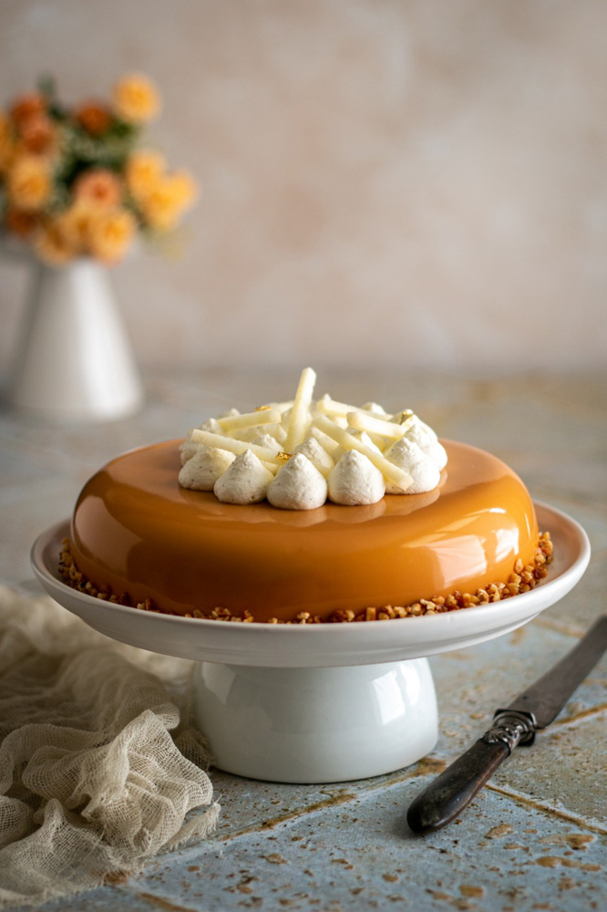Entremets pomme, caramel et Dulcey - Surprises et Gourmandises