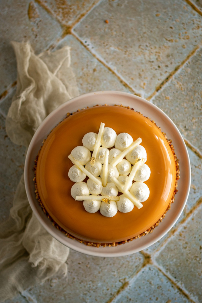 Entremets pomme, caramel et Dulcey - Surprises et Gourmandises