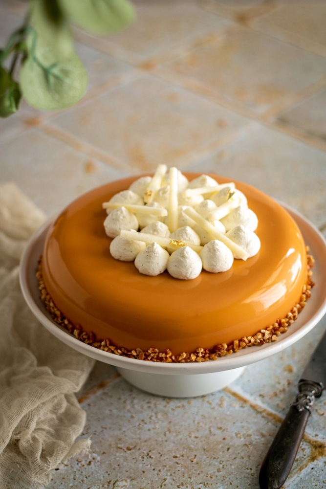 Entremets pomme, caramel et Dulcey - Surprises et Gourmandises