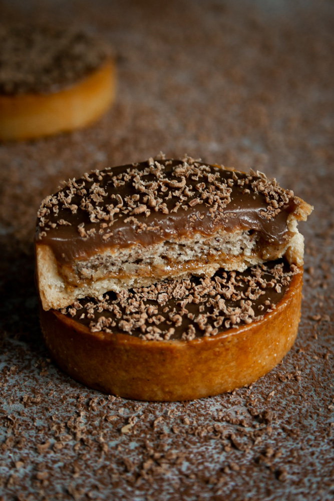 Tartelettes au gianduja et praliné noisette surprises et gourmandises