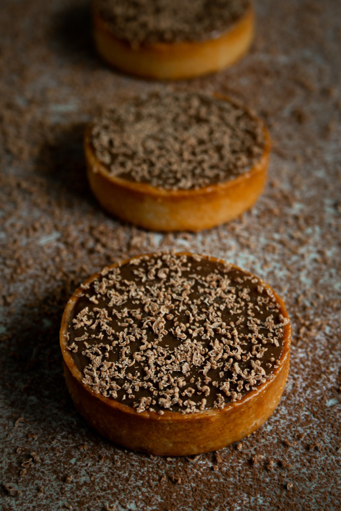 Tartelettes au gianduja et praliné noisette surprises et gourmandises